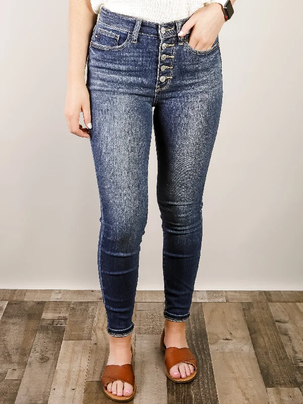 Judy Blue High Rise Button Fly Skinny