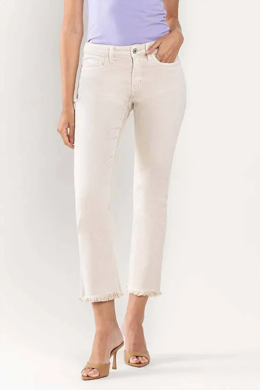 Melissa Cropped Jean In Parchment