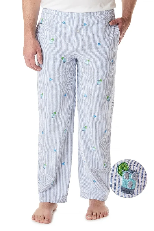 Sleeper Pant Oxford Blue Stripe with Fin & Tonic